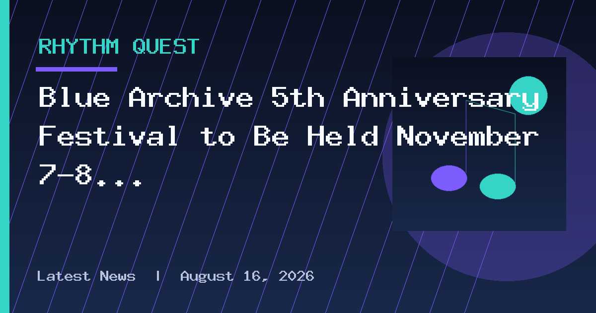 Blue Archive 5th Anniversary Festival to Be Held November 7–8
