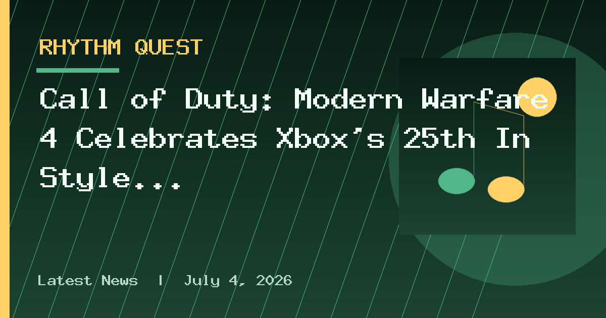 Call of Duty: Modern Warfare 4 Celebrates Xbox's 25th In Style