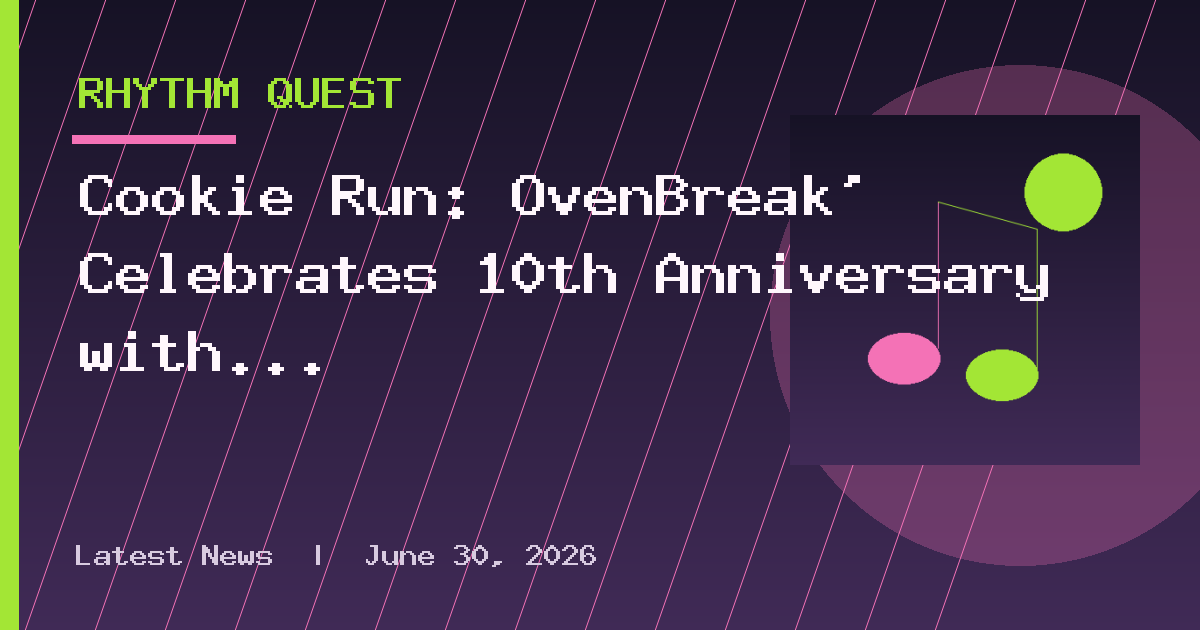 Cookie Run: OvenBreak' Celebrates 10th Anniversary with Special Collaboration