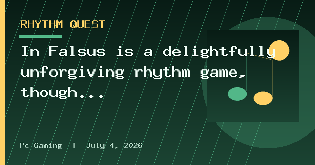 In Falsus is a delightfully unforgiving rhythm game, though its best tracks are